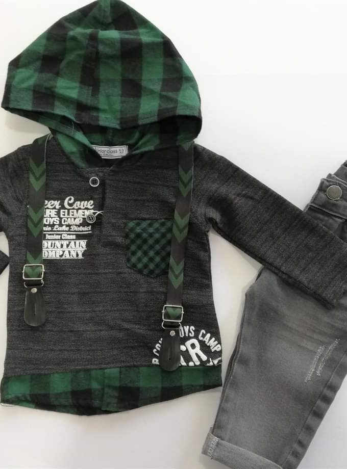 Σύνολο Πράσινο Καρό Bebe