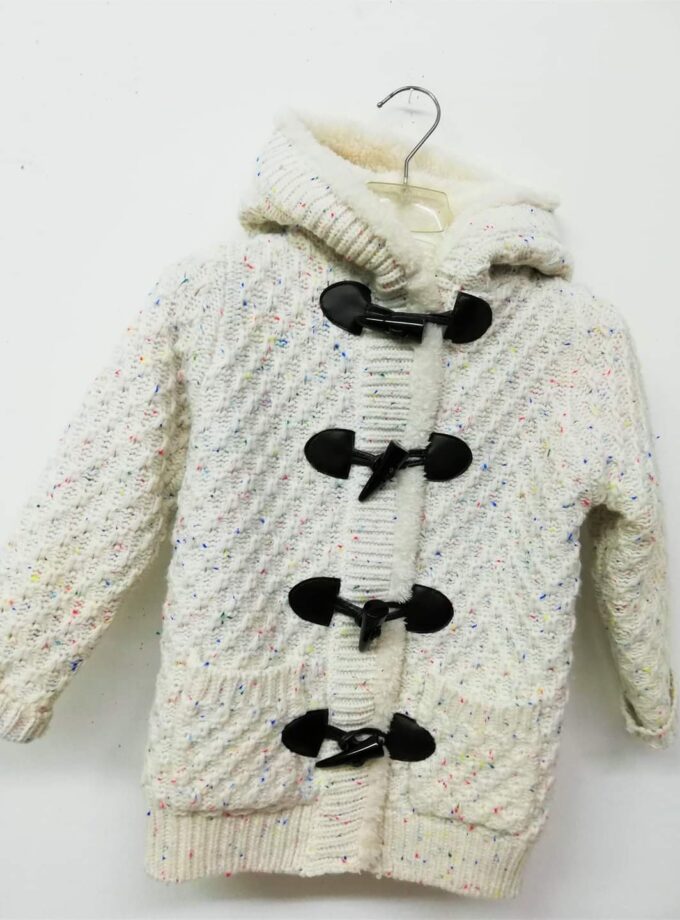 Ζακέτα Πλεκτή Άσπρη - 4 ετών