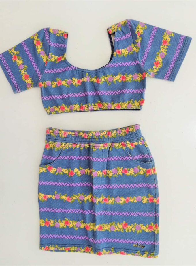 Σύνολο Overall Floral Jeans - Νο 12 ετών