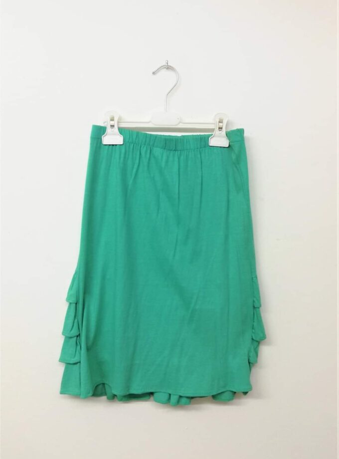 Φούστα Πράσινη με Βολάν Μακριά - Νο 10, 11 ετών