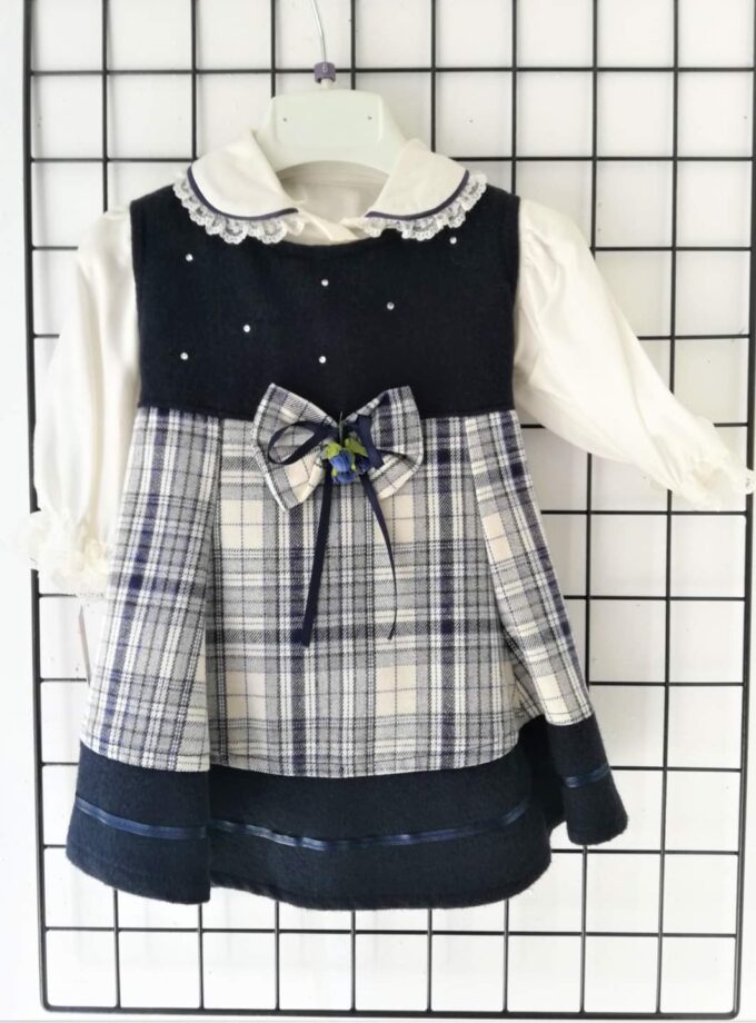 Φορεματάκι Σαραφάν Καρό Μπλε - Νο 6 μηνών