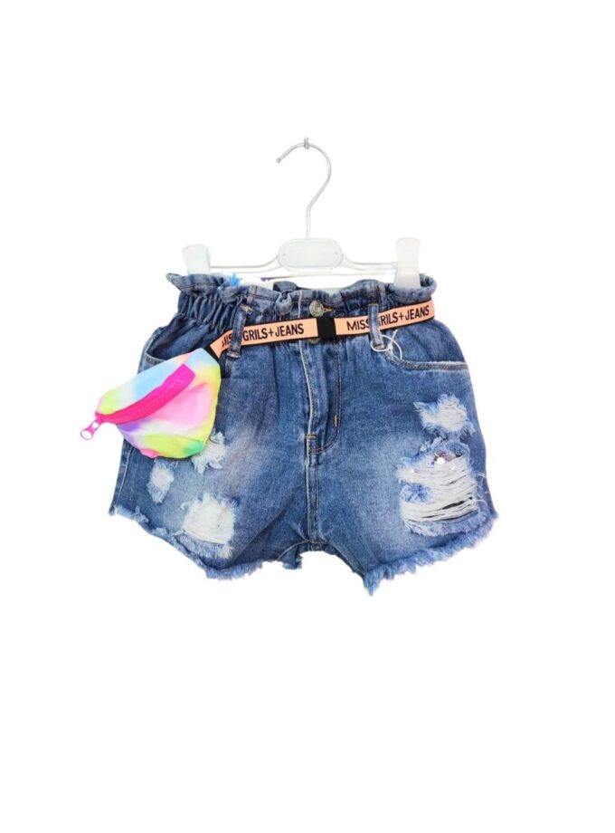 Τζιν Σορτσάκι με Πούλιες - Νο 4-12 ετών