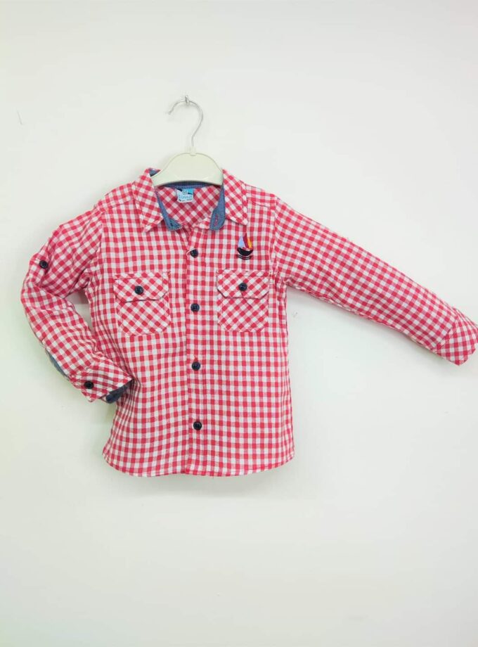 Πουκάμισο Καρό Κόκκινο-Άσπρο Παιδικ΄΄ο