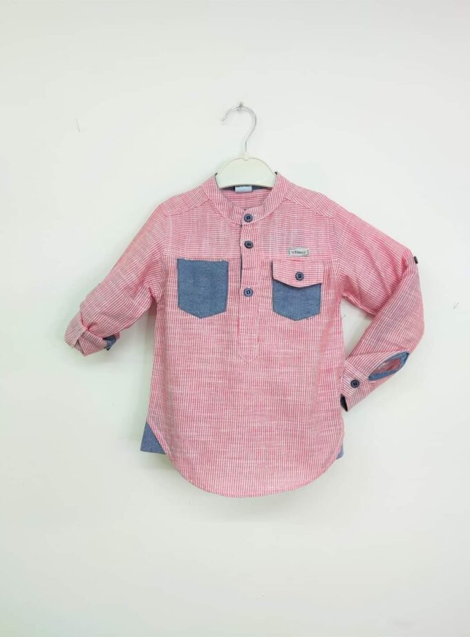 Πουκάμισο Ριγέ Κόκκινο-Άσπρο Παιδικό