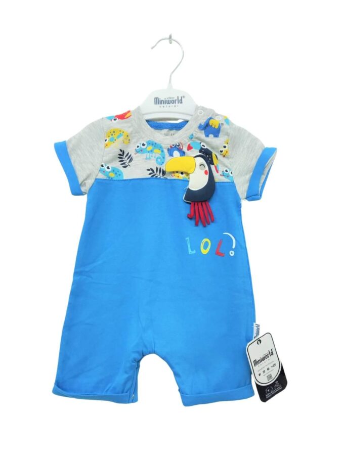 Φορμάκι Κοντό Ζούγκλα Τιρκουάζ– Νο 3-18 μηνών