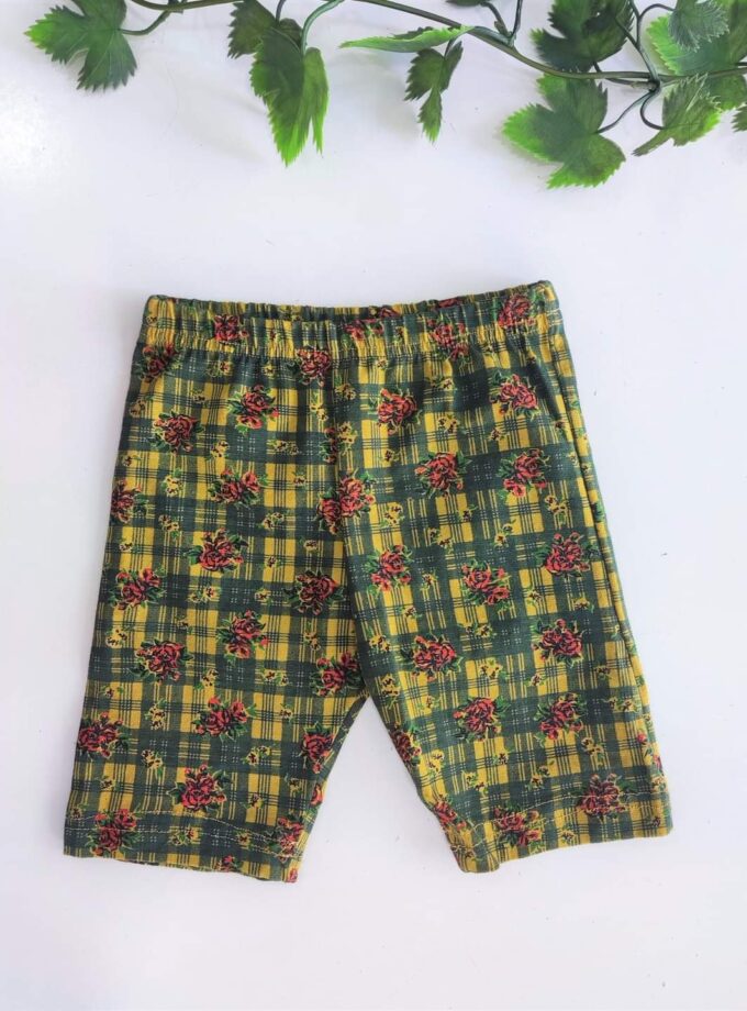 Κολάν Ποδηλατικό Μουσταρδί Φλοράλ - Νο 4 ετών