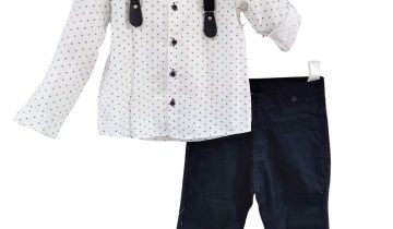 Σύνολο με Τιράντες Άσπρο-Μπλε Παιδικό