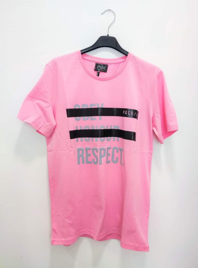 Μπλούζα Κοντομάνικη Ροζ Obey-Honor - Νο S