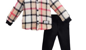 Σύνολο με Καρό Πουκαμισάκι και Μαύρο Παντελόνι Παιδικό