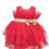 Φόρεμα Αμπιγιέ Κόκκινο-Χρυσό Bebe - Νο 6-24 μηνών