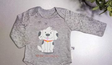 Κορμάκι Μακρυμάνικο Σκυλάκι Εκρού Bebe