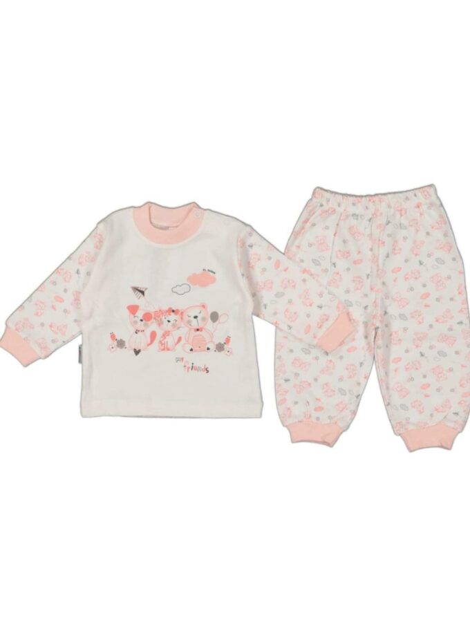 Μπιτζαμάκι Βρεφικό Friends Σομόν - Νο 3, 6 μηνών