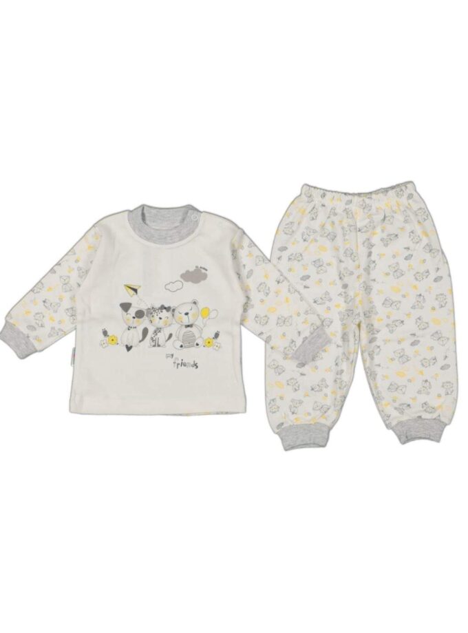 Μπιτζαμάκι Βρεφικό Friends Γκρι