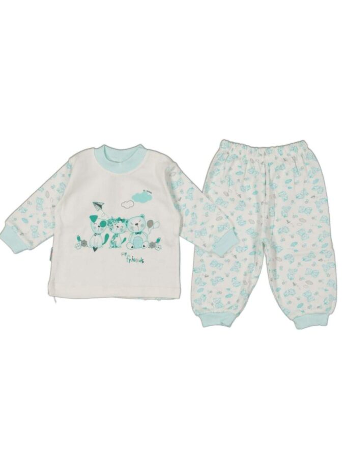 Μπιτζαμάκι Βρεφικό Friends Τιρκουάζ