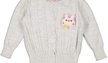 Ζακέτα Πλεκτή με Γκρι Bebe - Νο 9-24 μηνών