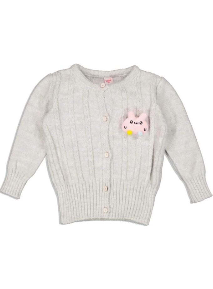 Ζακέτα Πλεκτή με Γκρι Bebe - Νο 9-24 μηνών