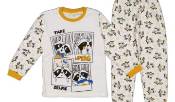 Μπιτζάμα Κουνάβια Μουσταρδί Junior - Νο 7-9 ετών