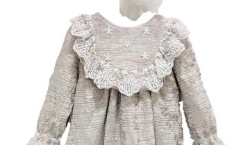 Φορεματάκι Μελανζέ Γκρι-Μπεζ Bebe - Νο 6-24 μηνών