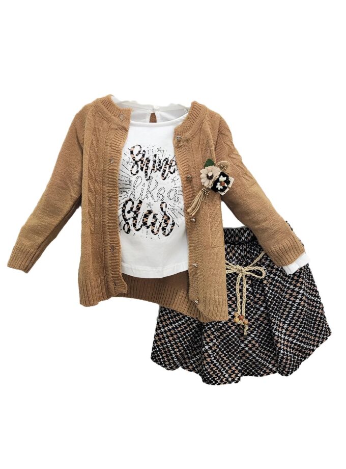 Σύνολο Τριπλό Ταμπά με Φούστα Mini - Νο 2-4 ετών