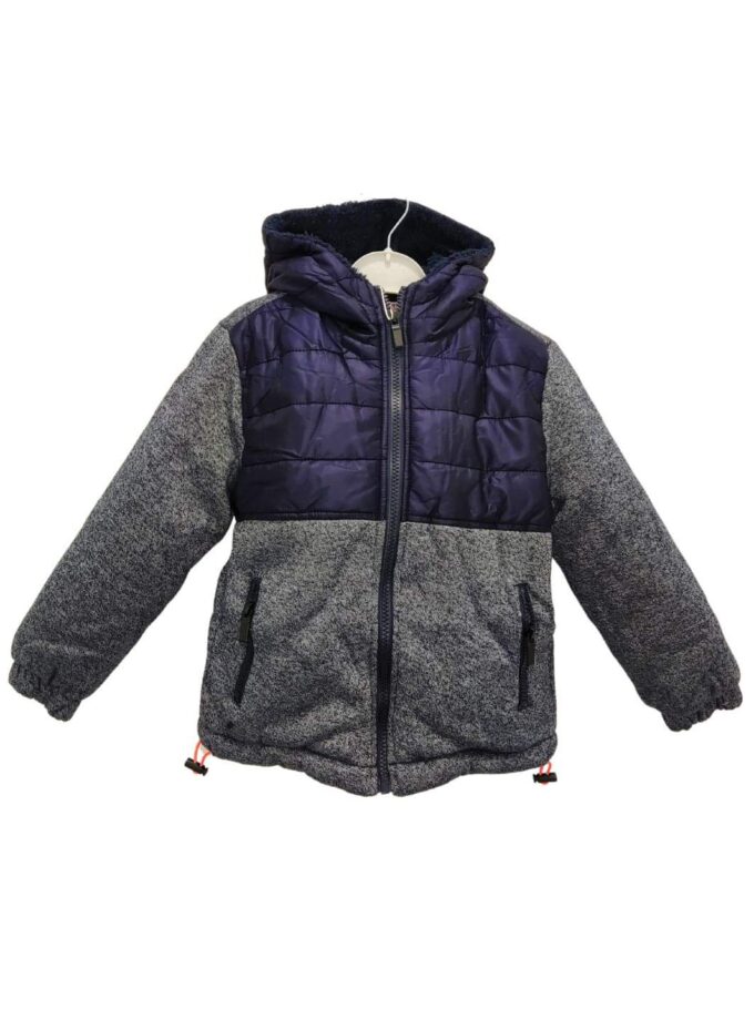 Ζακέτα Φούτερ με Επένδυση Μπλε Junior - Νο 4-14 ετών