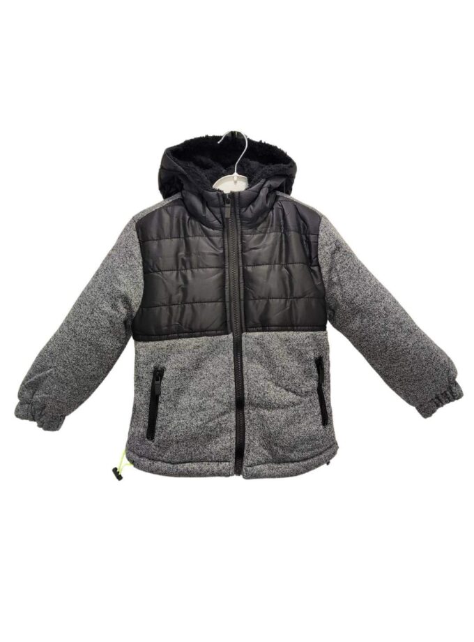 Ζακέτα Φούτερ με Επένδυση Μαύρη Junior - Νο 4-14 ετών