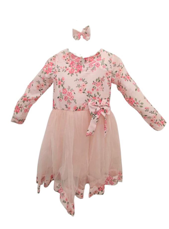 Φορεματάκι Σομόν Φλοράλ Junior - Νο 7-12 ετών