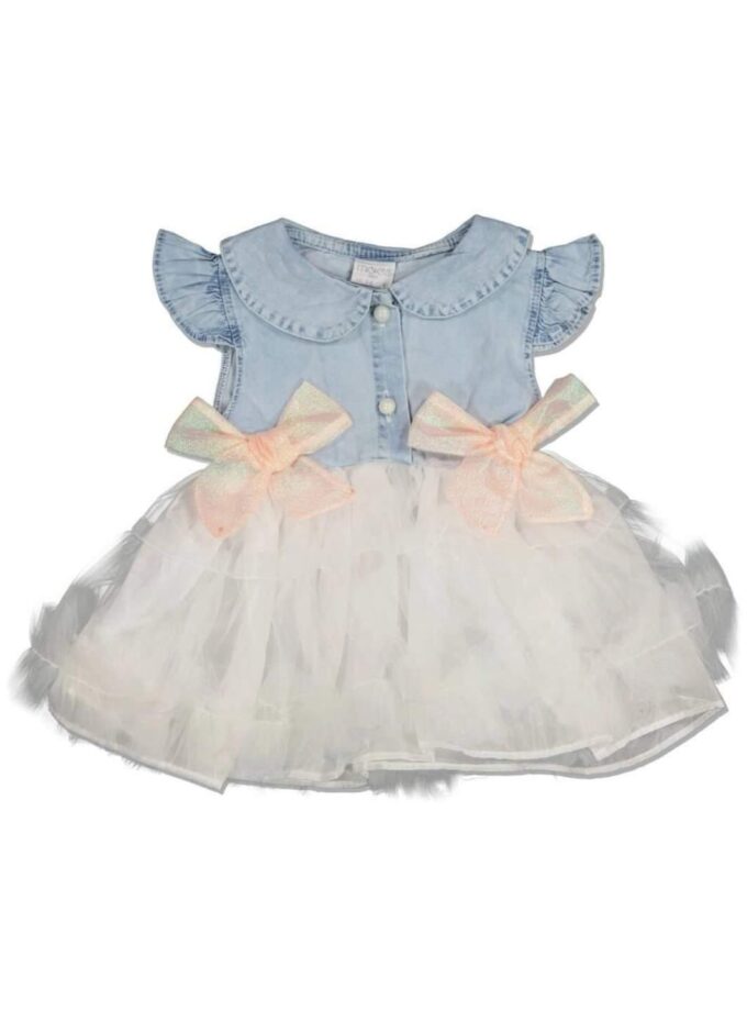 Φορεματάκι Τζιν με Τούλι Bebe