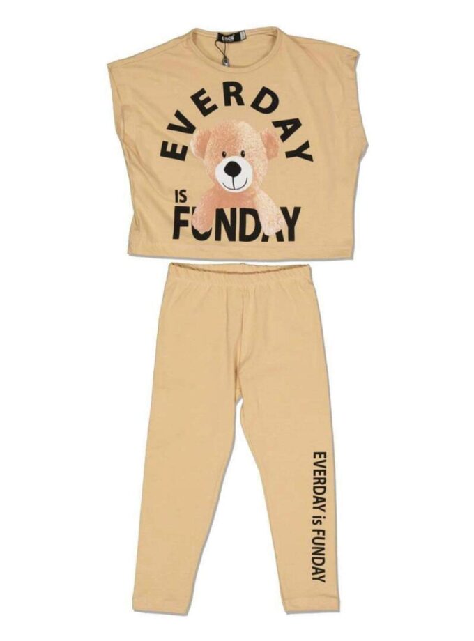 Σύνολο Teddy Bear Μπεζ Junior - Νο 5-9 ετών