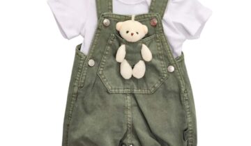 Σαλοπέτα Λαδί Αρκουδάκι Bebe - Νο 3-12 μηνών