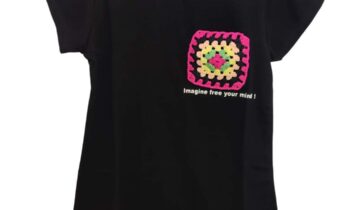 Μπλούζα Μαύρη με Πολύχρωμο Κέντημα Junior - Νο 8-16 ετών