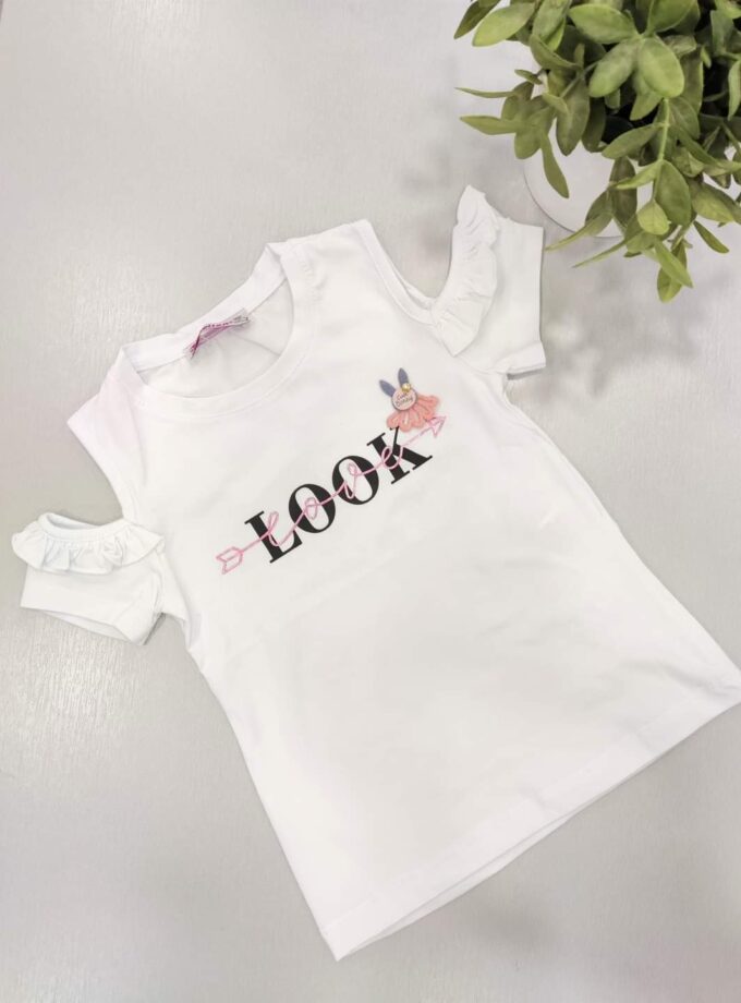 Μπλούζα Άσπρη Look Mini - Νο 4-7 ετών