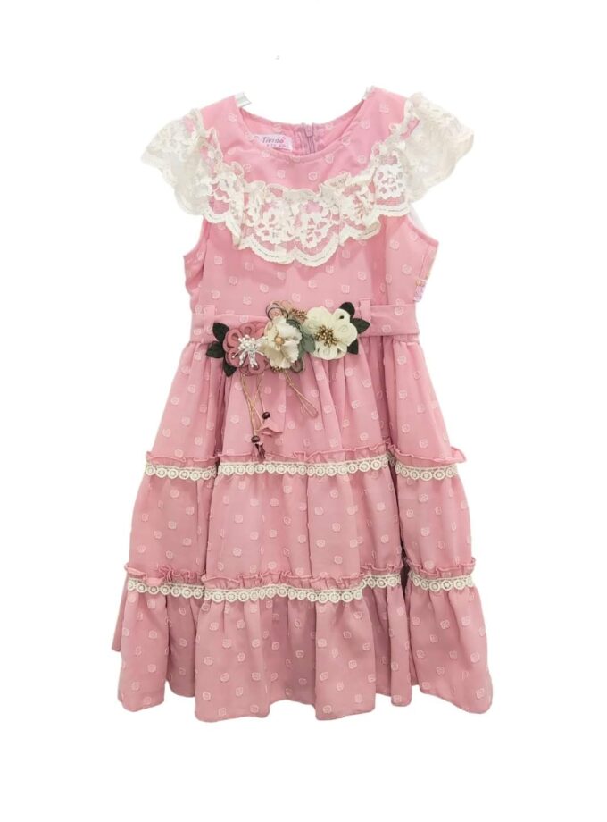 Φόρεμα Φρεζ Βισκόζι με Βολάν Junior - Νο 6-13 ετών