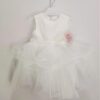 Φόρεμα Λευκό Αμπιγιέ με Τούλι Λαμέ Mini - Νο 1-5 ετών