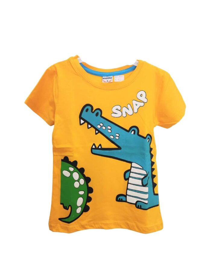 Μπλούζα Κοντομάνικη Dino Πορτοκαλό Mini - Νο 3-7 ετών