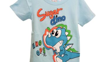 Μπλούζα Κοντομάνικη Super Dino Γαλάζιο Mini - Νο 3-7 ετών
