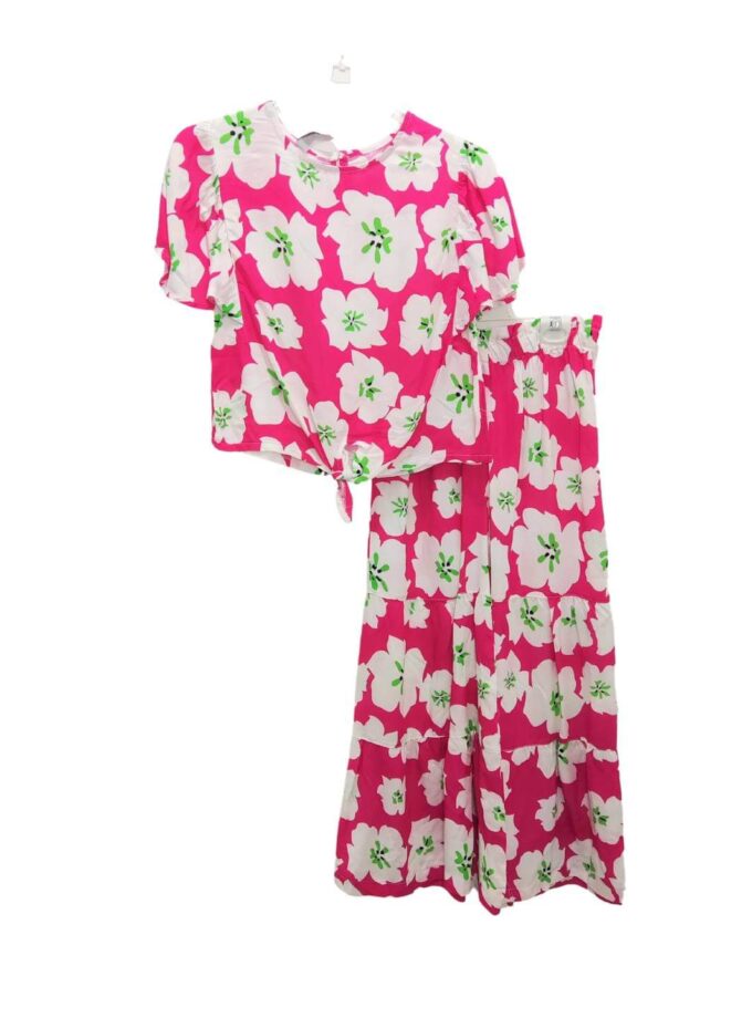 Σύνολο με Παντελόνα Φλοράλ Φούξια Junior - Νο 7-10 ετών