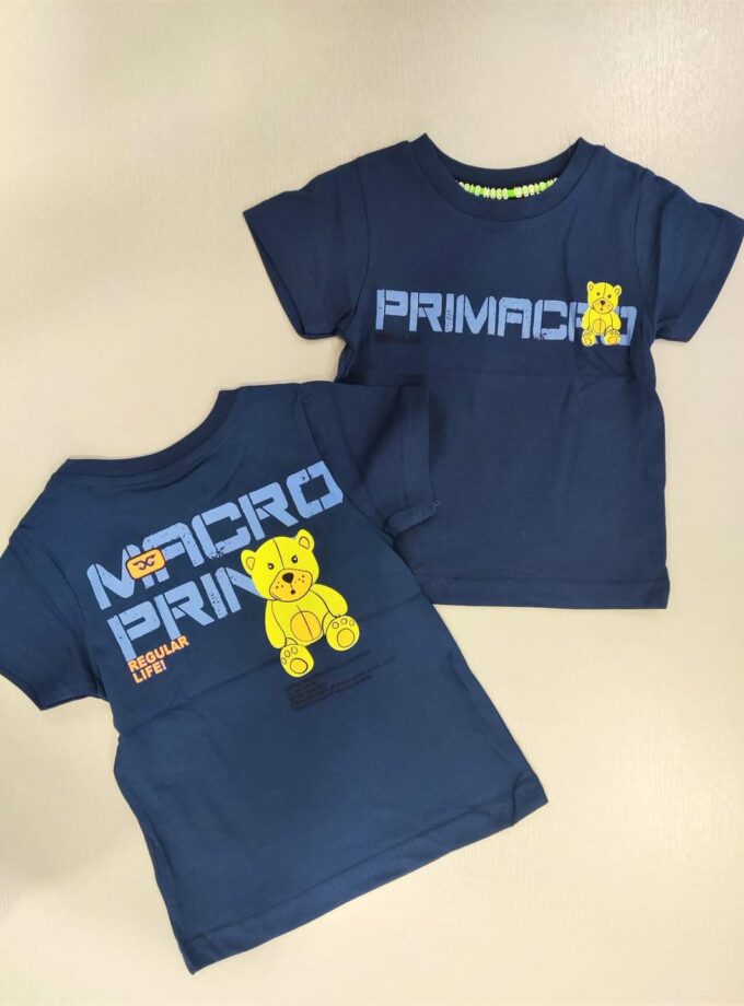 Μπλούζα T-shirt Μπλε Αρκουδάκι Bebe - Νο 6-24 μηνών