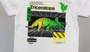 Μπλούζα Κοντομάνικη Δεινόσαυρος Λαχανί - No 2-9 ετών