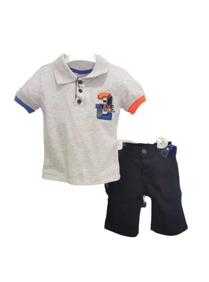Σύνολο Γκρι Πόλο Mini - Νο 1-6 ετών