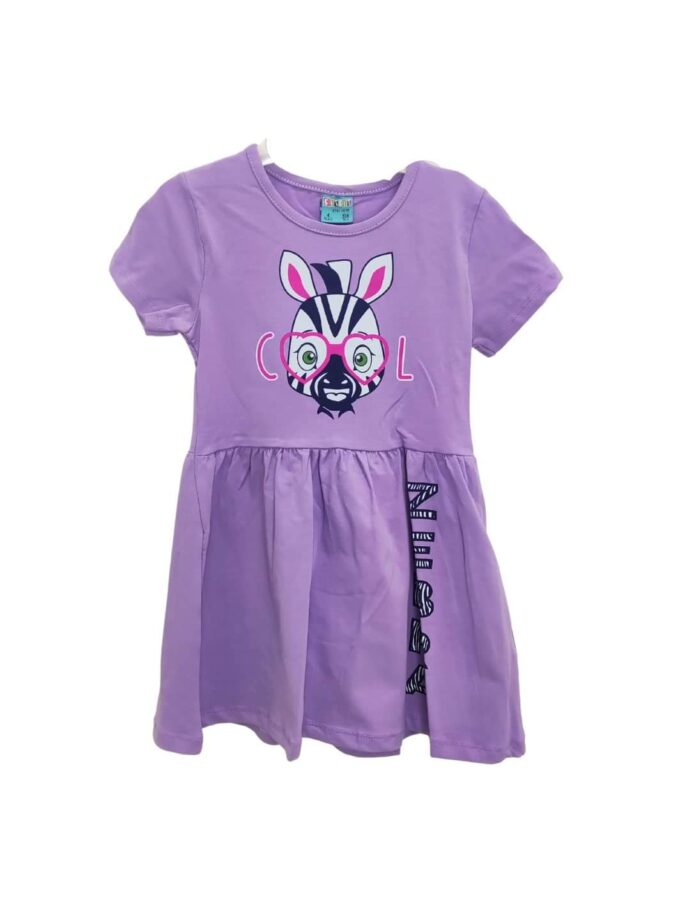 Φόρεμα Ζέβρα Λιλά Mini - Νο 3-6 ετών