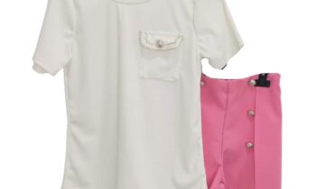 Σύνολο Άσπρο-Ροζ Ψηλόμεσο Junior - Νο 4-14 ετών