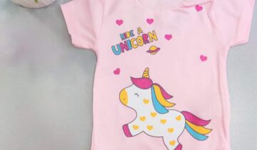 Κορμάκι Κοντομάνικο Unicorn Ροζ Bebe - Νο 0-18 μηνών