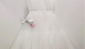 Φόρεμα Λευκό Μακρύ Αμπιγιέ Junior - Νο 10-13 ετών