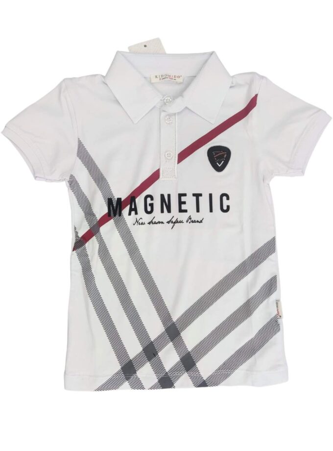 Μπλουζάκι Polo Magnetic Άσπρο Junior - Νο 7-11 ετών