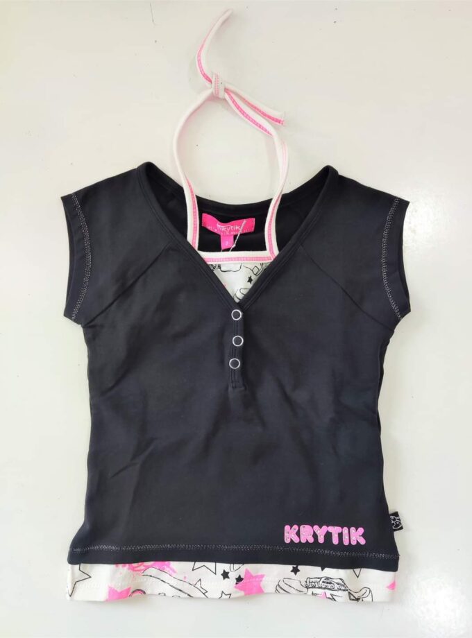 Μπλούζα Krytik Κοντομάνικη Μαύρη - Νο 7 ετών