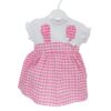 Φορεματάκι Καρό Ροζ-Άσπρο Bebe - No 6-18 μηνών