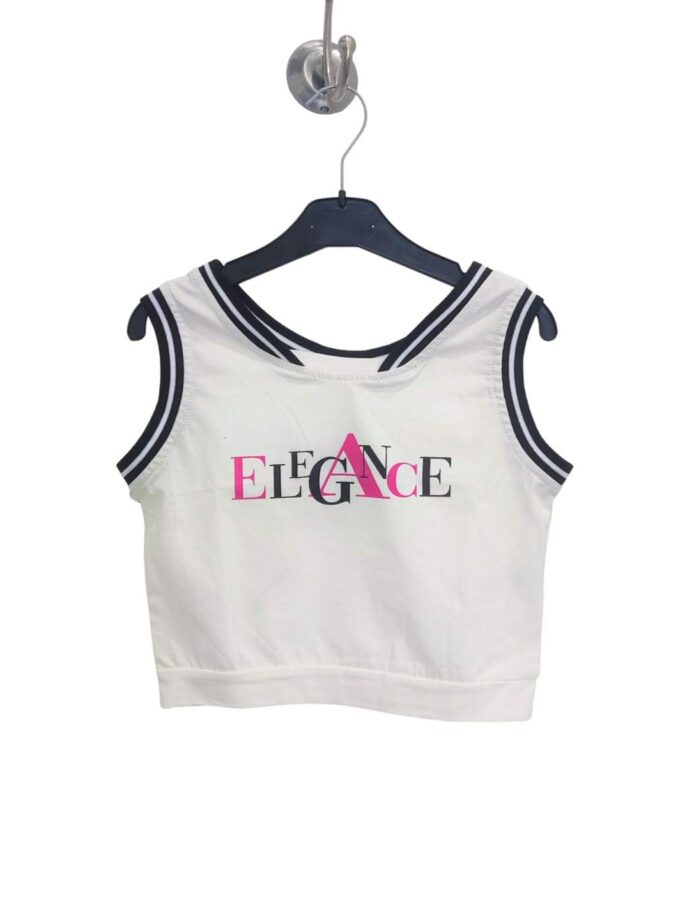 Μπλούζα Crop Elegance Άσπρο Junior - No 10-16 ετών