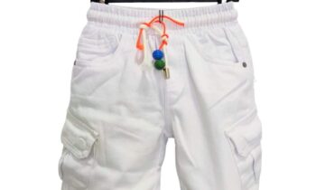 Βερμούδα Ύφασμα Άσπρη Cargo - Νο 4-12 ετών