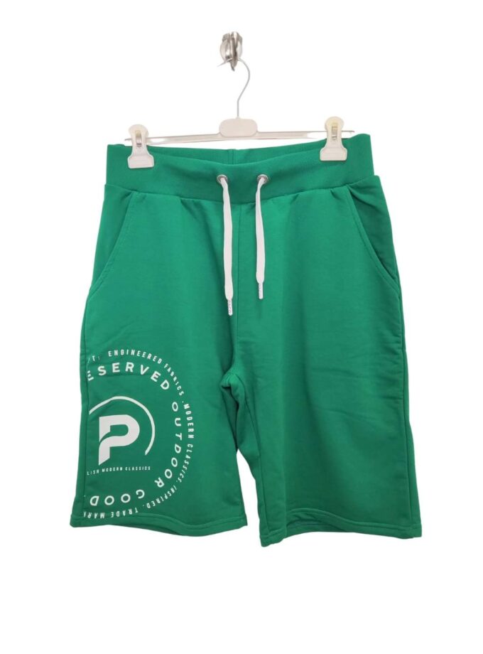 Βερμούδα Πράσινη Εφηβική με Σχέδιο