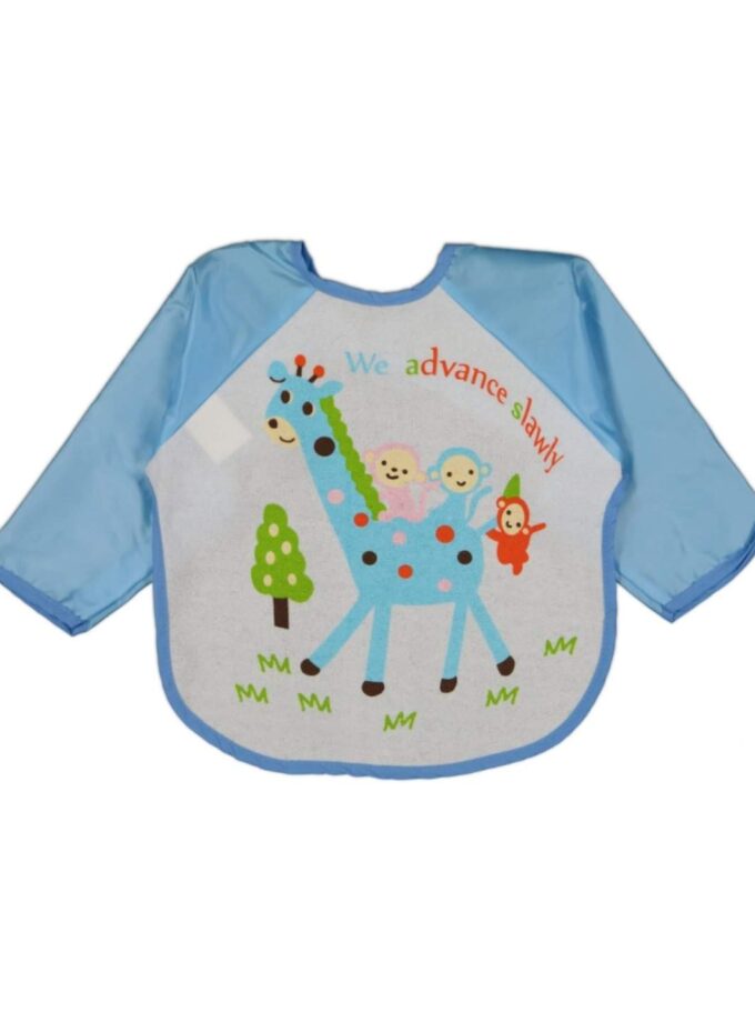 Σαλιάρα Με Μανίκια Καμηλοπάρδαλη Γαλάζια